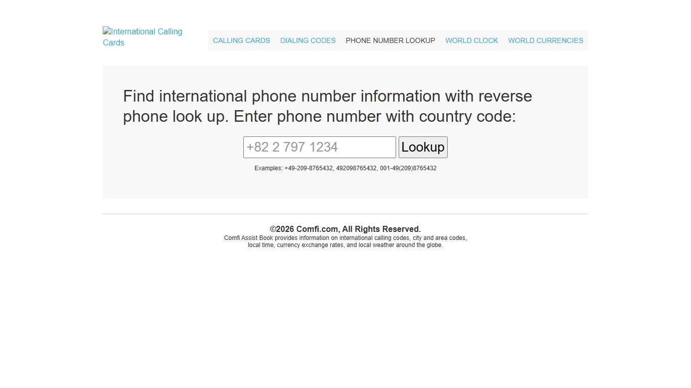 Reverse Phone Lookup | Comfi